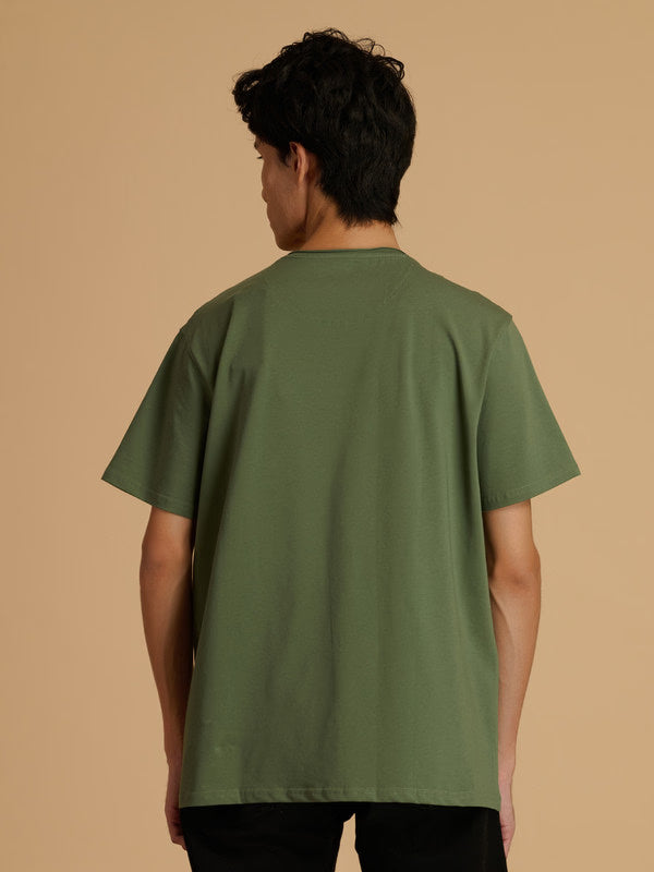 Albion Premium Men's Green T-Shirt – Stylish Regular Fit Casual Cotton T-Shirt for Men