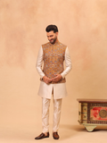 ALBION Indo Western Suit – Men’s Designer Wear-light cream