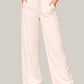 Albion Beige Wide Leg Pants with Drawstring Waist | Soft Comfortable Loose Fit Trousers for Women