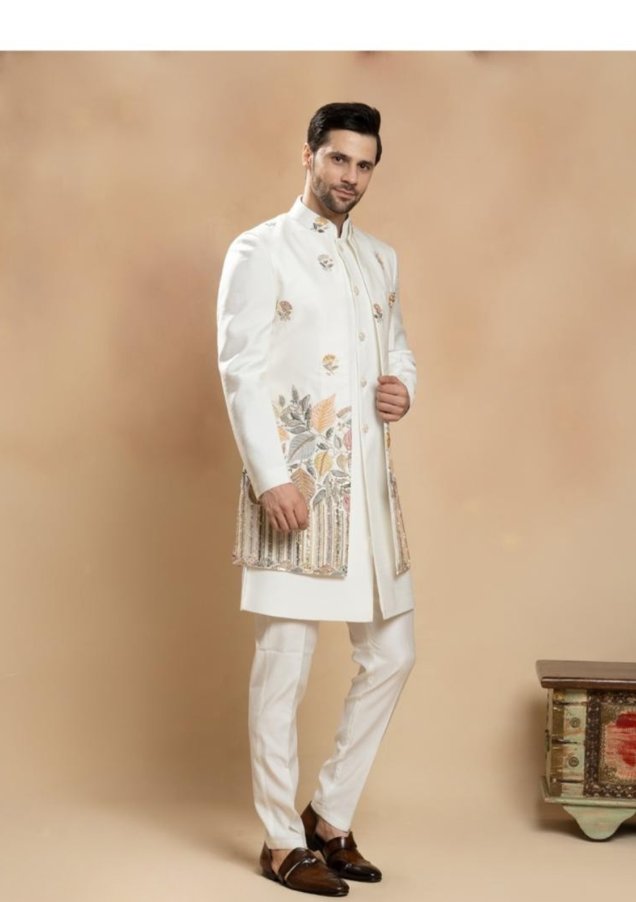 Albion Men Stylish Ethnic Coat Suit