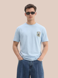 Albion Men’s Premium Graphic Print Casual T-Shirt – Stylish Light Blue Streetwear Tee