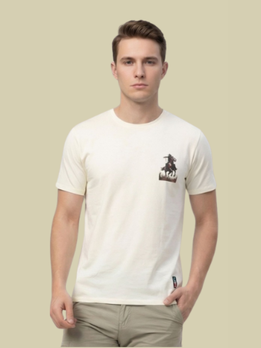 Albion Men’s Premium Graphic Print Off-White Casual T-Shirt – Stylish Streetwear Tee