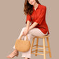 Albion Rust Embroidered Shirt & Pant Co-Ord Set for Women | Premium Loose Fit Stylish Outfit