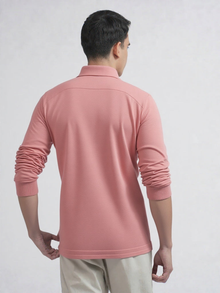 Albion Premium Men's Winter Casual Peach T-Shirt
