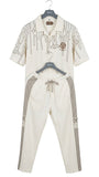 Albion Men's White Casual Co-Ord Set | Modern Relaxed Fit