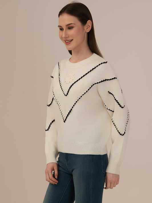 Ladies Winter Tops  – Comfortable Winter Wear-white