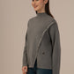 ALBION Women’s Designer Woolen Top – Elegant Look, Ultimate Warmth-GREY
