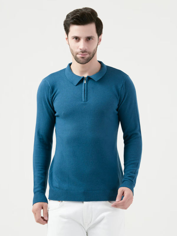 Men’s Minimal Winter Pullover – Trendy Knit Sweater