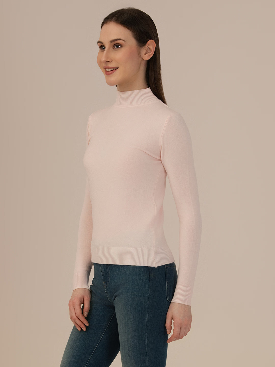 Albion Women’s Woollen Pullover – Cozy Winter Wear_PINK