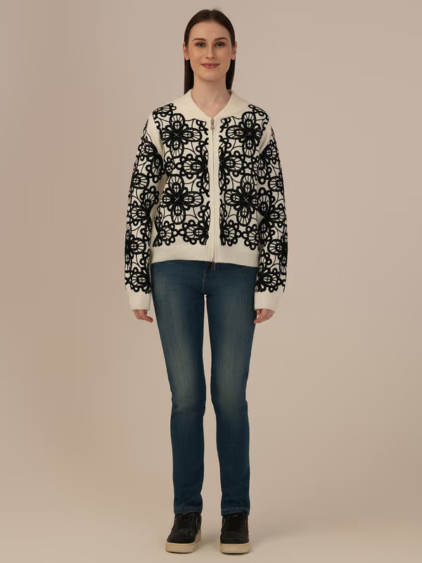 Albion Winter Classic  Ladies Cream Woolen Top