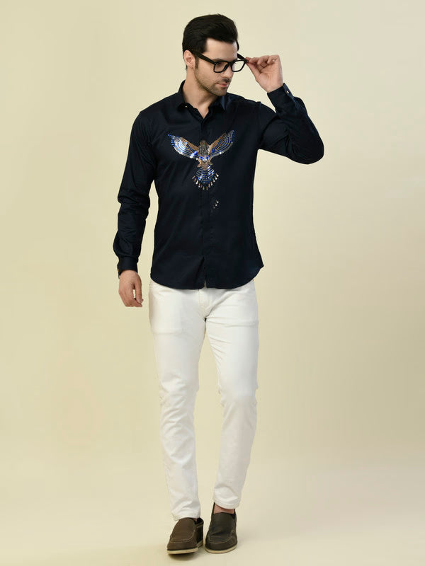 ALBION PREMIUM MANZON N BLUE MENS SHIRT