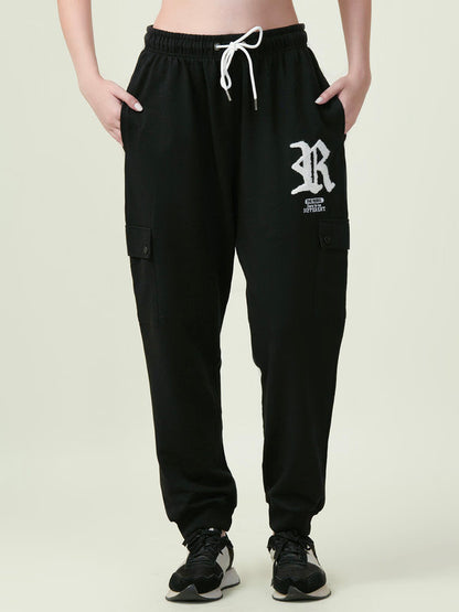 Albion Premium Ladies Cyan Black Lowers Stylish Comfortable Track Pants