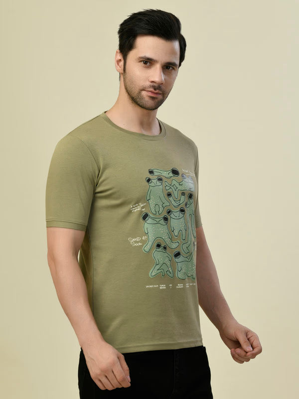 Albion Premium Pro-Zed Olive Men T-Shirt