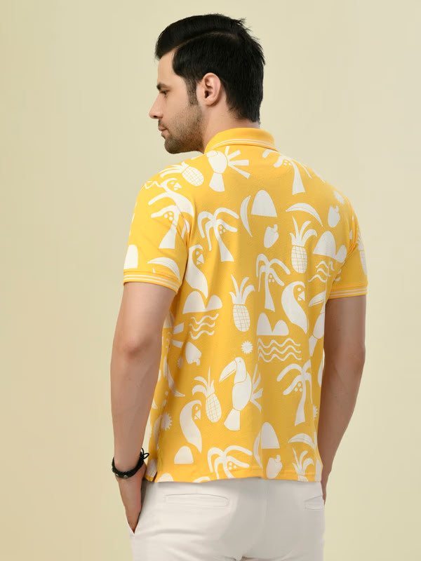 ALBION Men’s Cotton Blend T-Shirt - Soft & Stretchable - MANGO