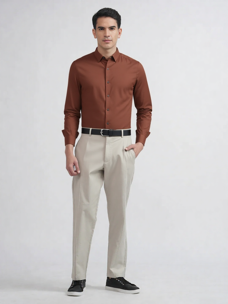 Albion Mast & Harbour Casual Shirt — Casual, good for daily wear Kesri