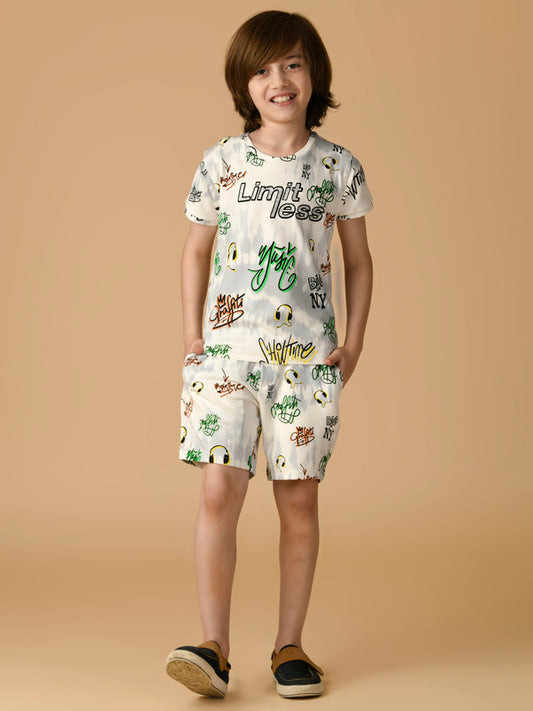 Albion Premium Boys White Co-ord set