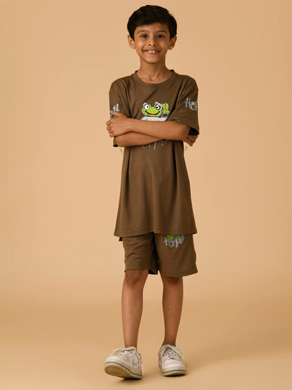 Albion Premium Boys Set Cooffe Co-ord set