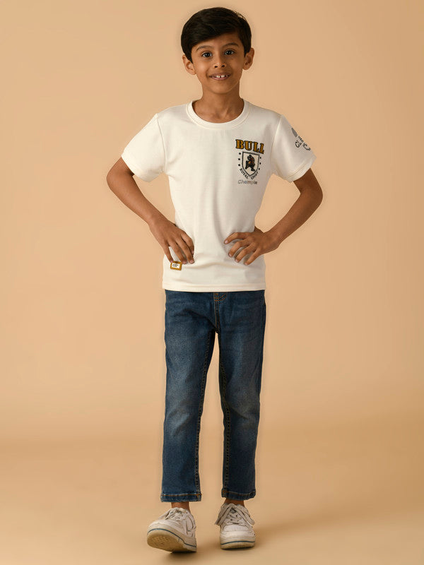 Albion Premium Boys White T-shirt