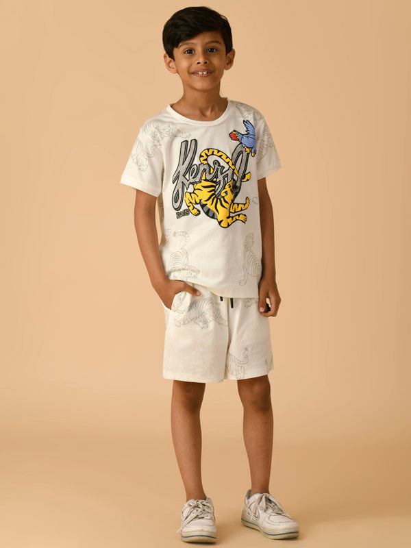 Albion Premium Boys White Co-ord set