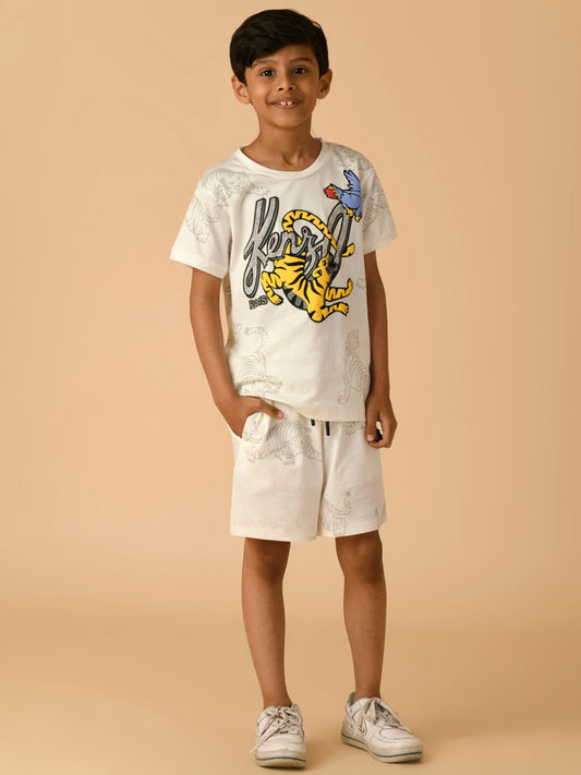 Albion Premium Boys White Co-ord set