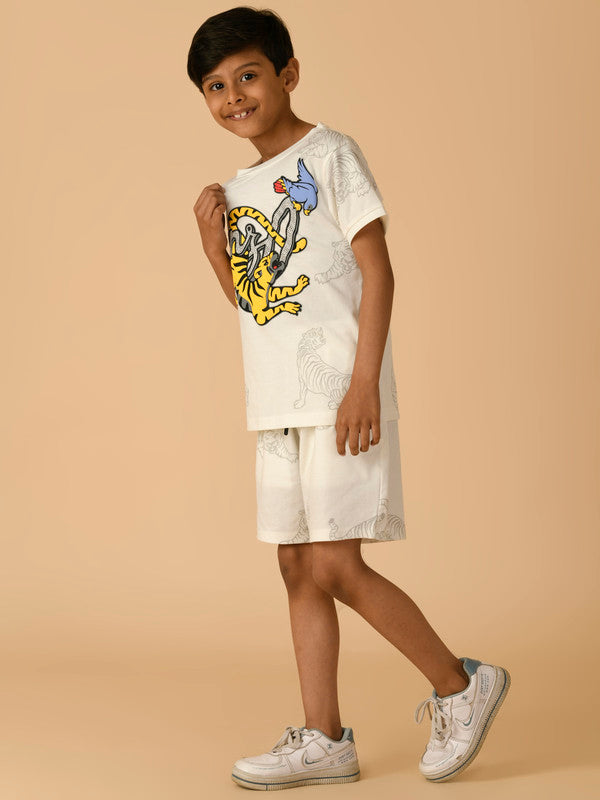 Albion Premium Boys White Co-ord set