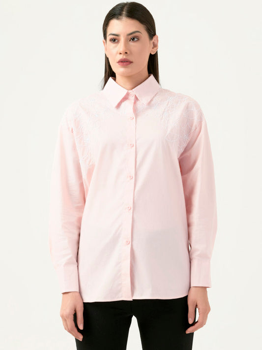 Albion Women Smart Premium Peach Casual Shirt