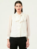 Albion Women Smart Premium Cream Blouson Top