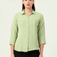 Albion Women Smart Premium Green Blouson Top