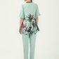 Albion Women Smart Premium Sky Green Co-ord set