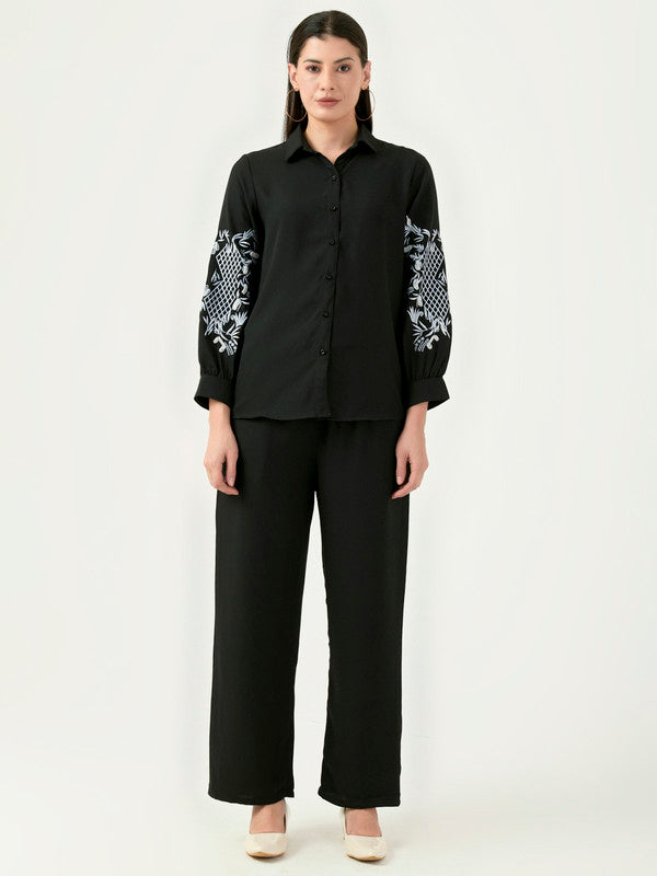Albion Women Smart Premium Black Co-ord set