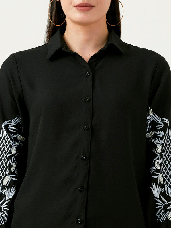 Albion Women Smart Premium Black Co-ord set