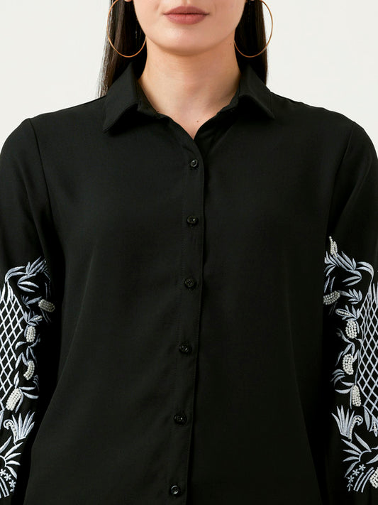 Albion Women Smart Premium Black Co-ord set