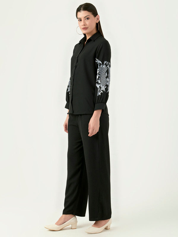 Albion Women Smart Premium Black Co-ord set