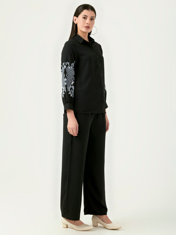 Albion Women Smart Premium Black Co-ord set