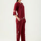 Albion Women Smart Premium Mehroon Co-ord set