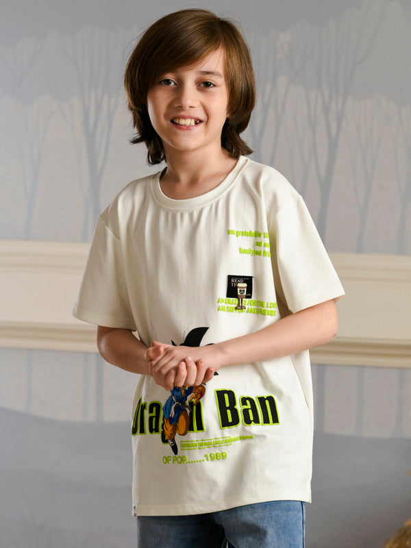 Albion Premium Boys Napoleon Cream T-shirt