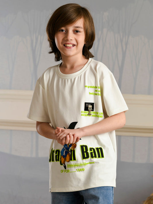 Albion Premium Boys Napoleon Cream T-shirt