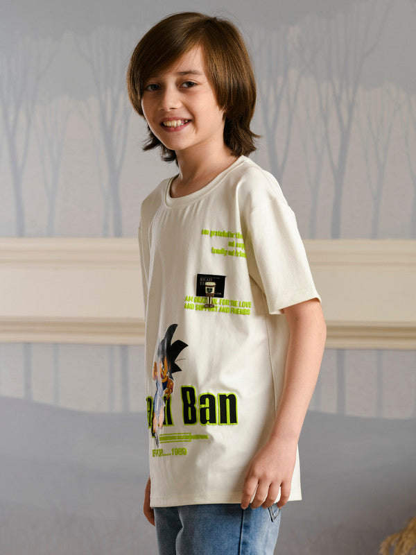 Albion Premium Boys Napoleon Cream T-shirt