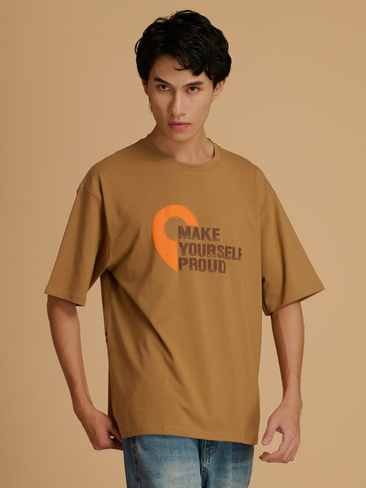 Albion Premium Men L.Brown T-Shirt