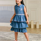 Albion Premium Girls Tiny Toon Light Blue Frock
