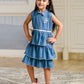 Albion Premium Girls Tiny Toon Light Blue Frock