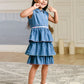Albion Premium Girls Tiny Toon Light Blue Frock