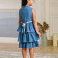 Albion Premium Girls Tiny Toon Light Blue Frock