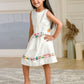 Albion Premium Girls Napoleon White Frock