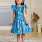 Albion Premium Girls Archana Blue Frock