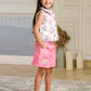 Albion Premium Girls Set Lemon Mint Pink Skirt Top