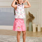 Albion Premium Girls Set Lemon Mint Pink Skirt Top