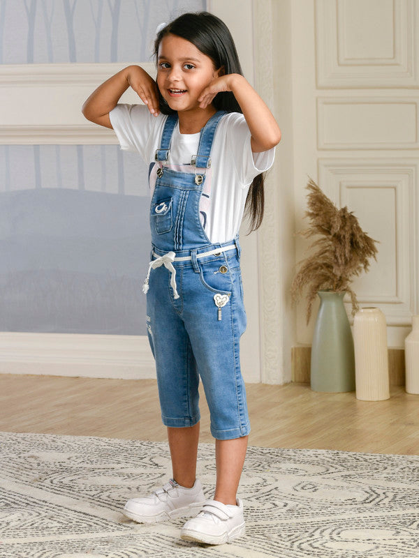 Albion Premium Girls Monday Closed Ice Dungarees
