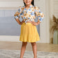 Albion Premium Girls Set Tiny Baby Mustard Skirt Top