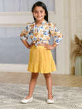 Albion Premium Girls Set Tiny Baby Mustard Skirt Top